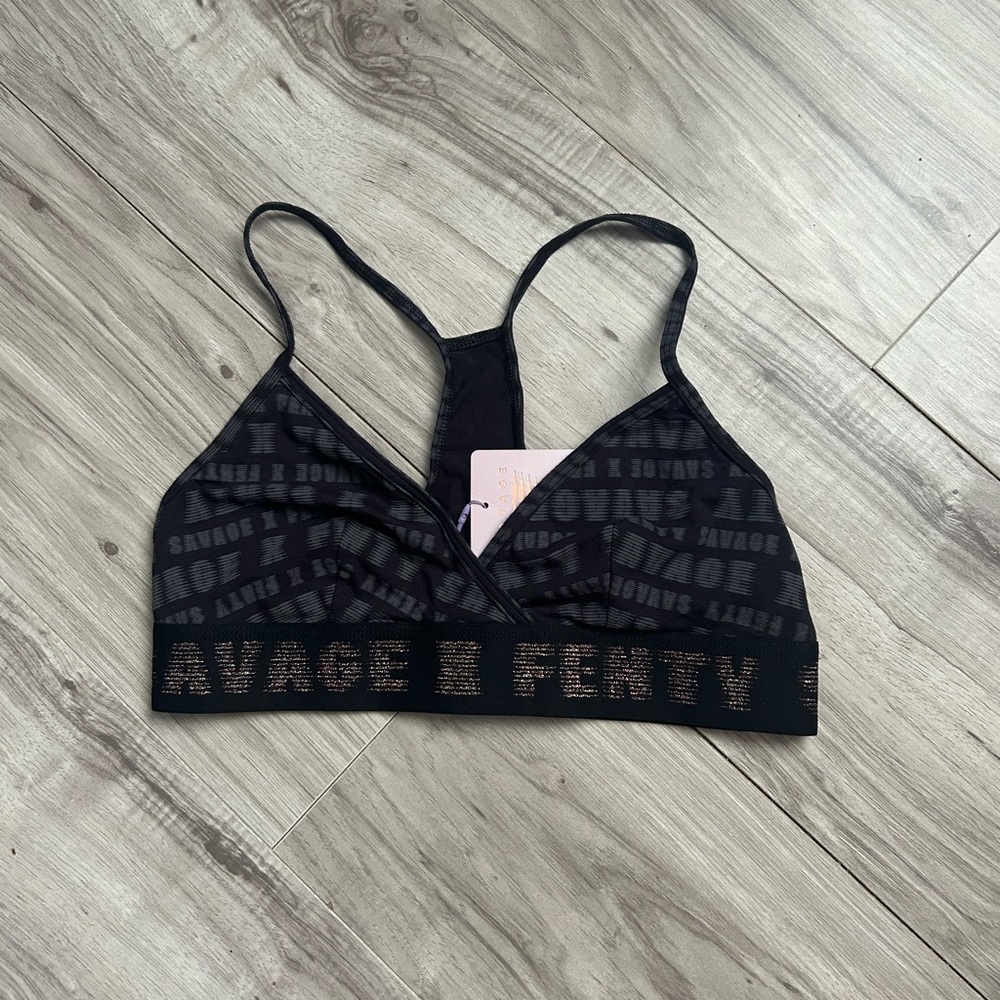 Savage X Fenty Black Graphic Bralette